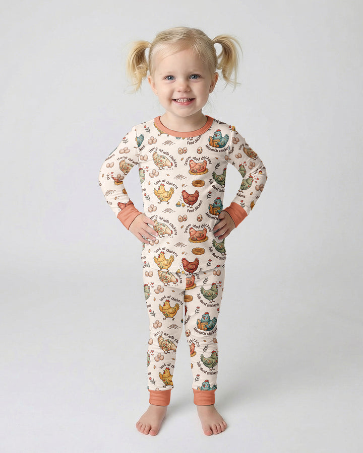 Template Bamboo Two Piece Long Sleeve Pyjamas Set