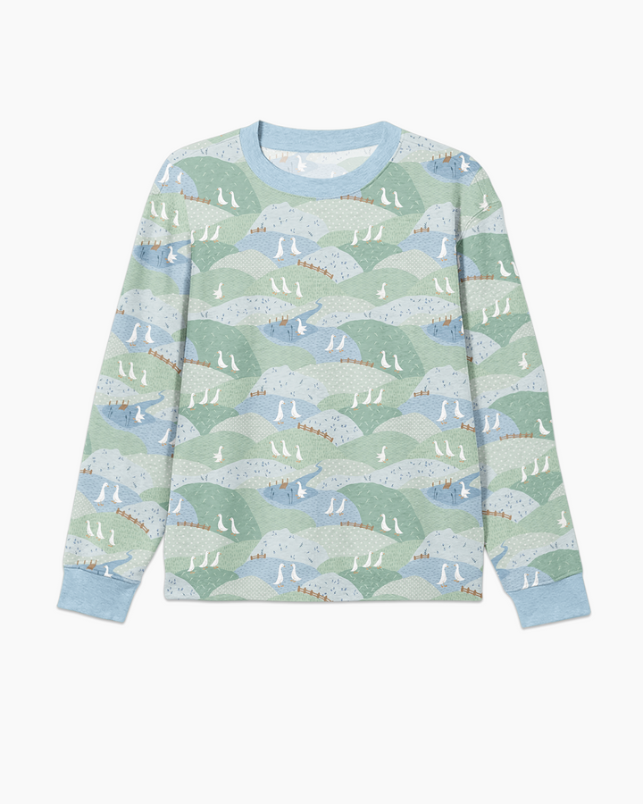 Wandering Geese Family Matching Bamboo Men's Pajama Set