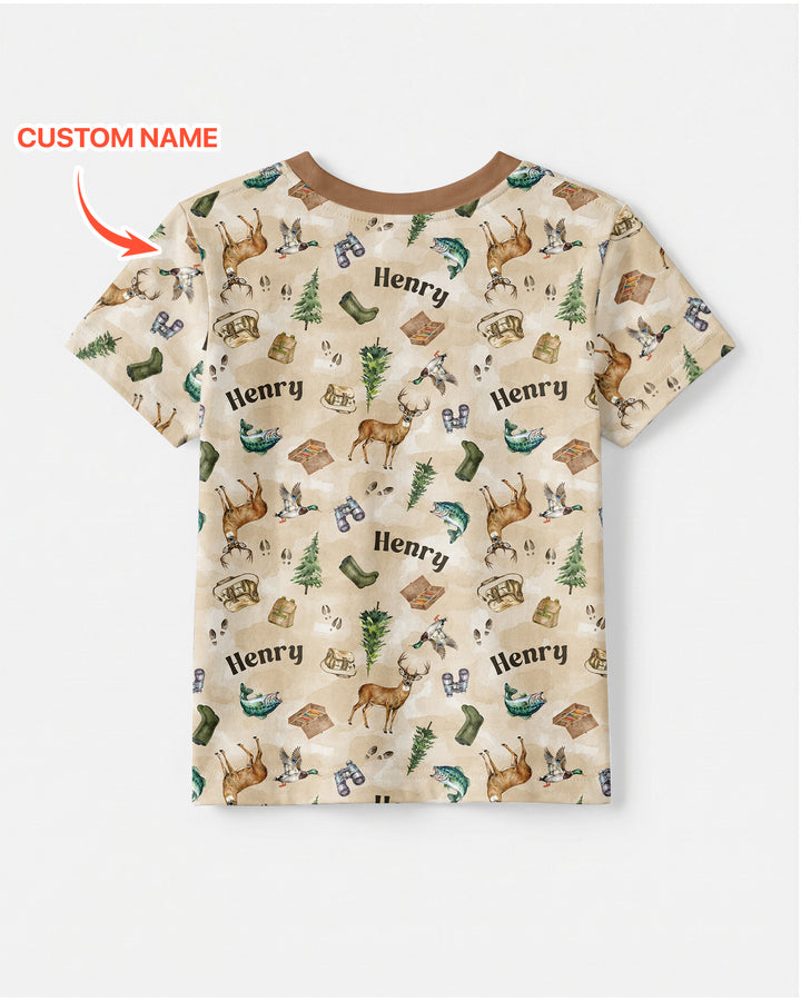 Personalized Funny Hunting Bamboo Crewneck T-Shirt