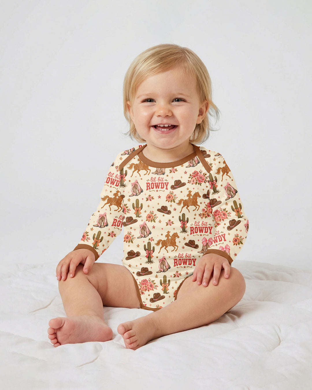 Coquette Cowgirl Lil Bit Rowdy Bamboo Bodysuit