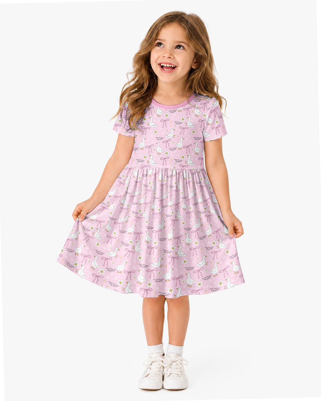 Jesus Loves You Silly Goose Bamboo Twirl Dress