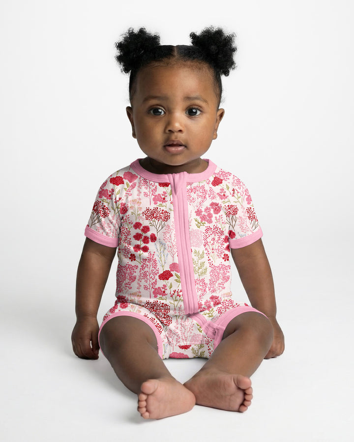 Blushing Wildflowers Bamboo Shorty Zippy