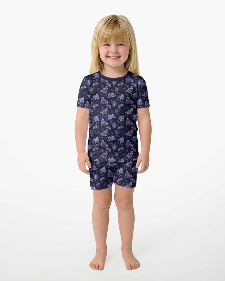 Very Peri Moths Bamboo Two Piece Short Sleeve Shorts Pajama Set