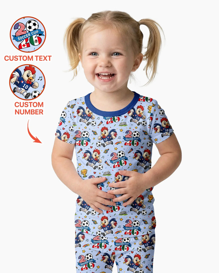 We Are The Champions Soccer Cup 2026 Bamboo Two Piece Short Sleeve Shorts Pajama Set