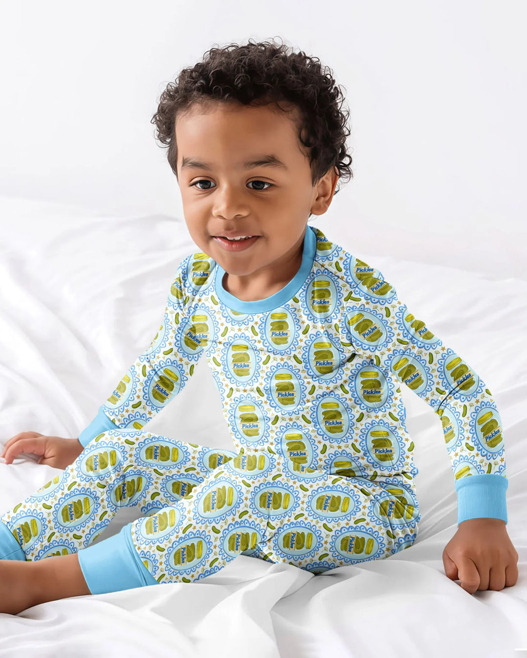 Pickle Coquette Bamboo Two Piece Long Sleeve Pajama Set