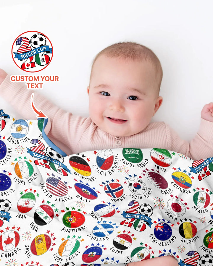 The World Plays Here 2026 Soccer Tour Bamboo Blanket