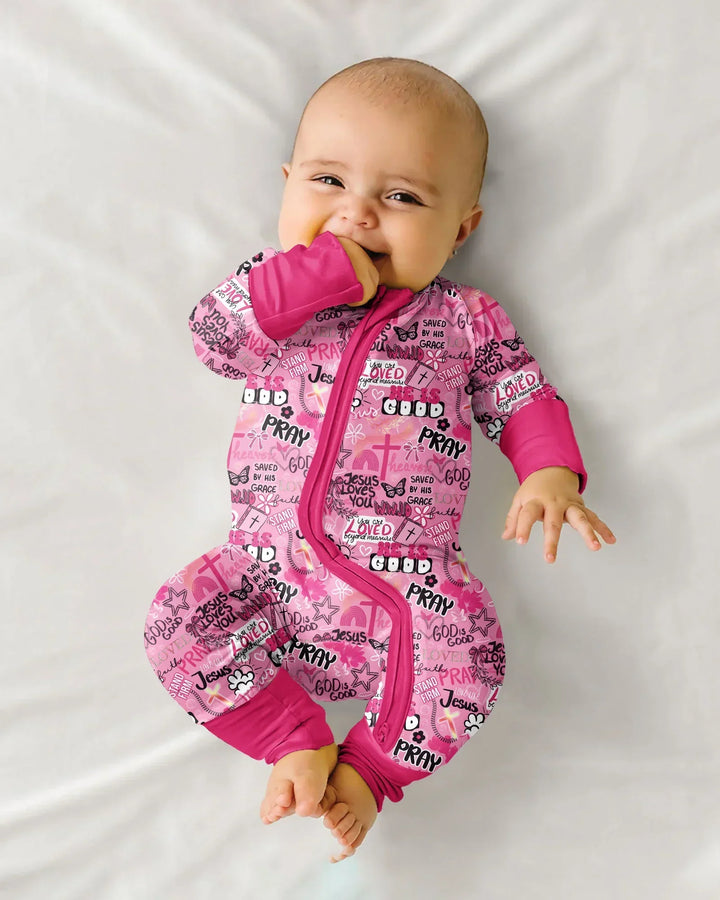 Pink Faith & Grace Bamboo Convertible Zippy