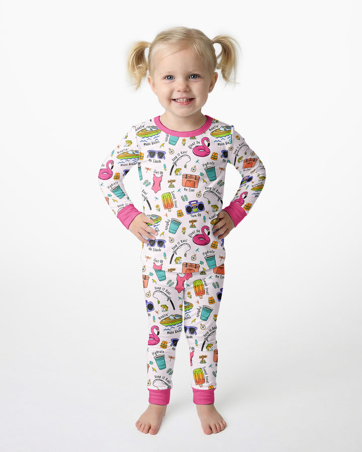 Lake Days Bamboo Two Piece Long Sleeve Pajama Set