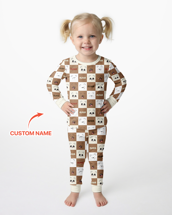 I Am Baby Bears Bamboo Two Piece Long Sleeve Pajama Set