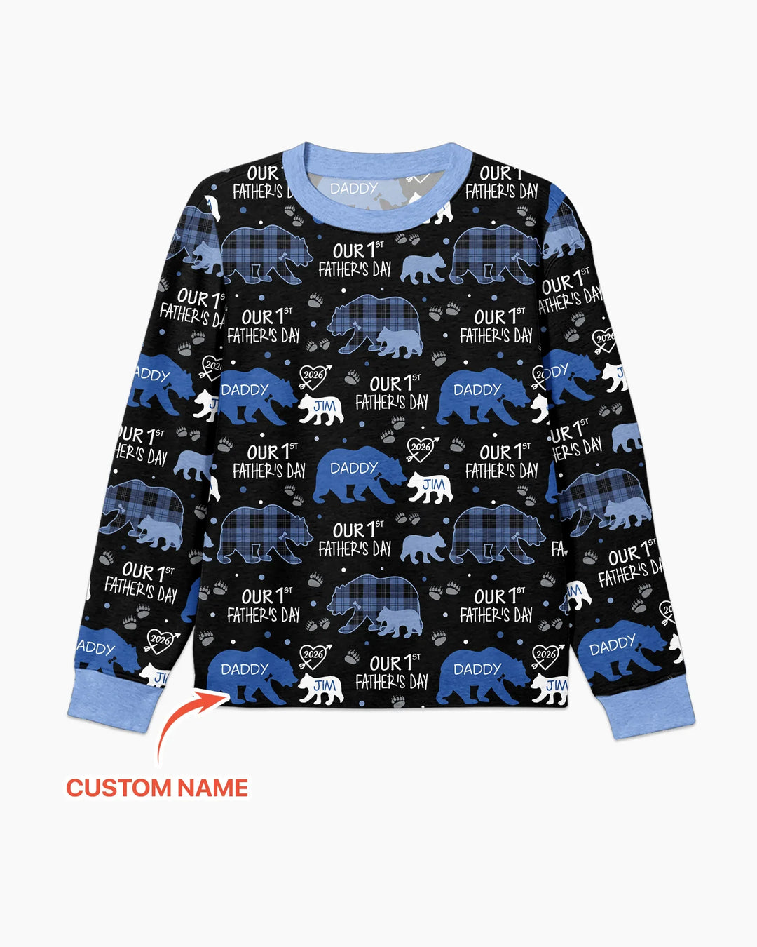 Our 1st Father's Day Daddy Bear & Me Matching Bamboo Men's Pajama Set