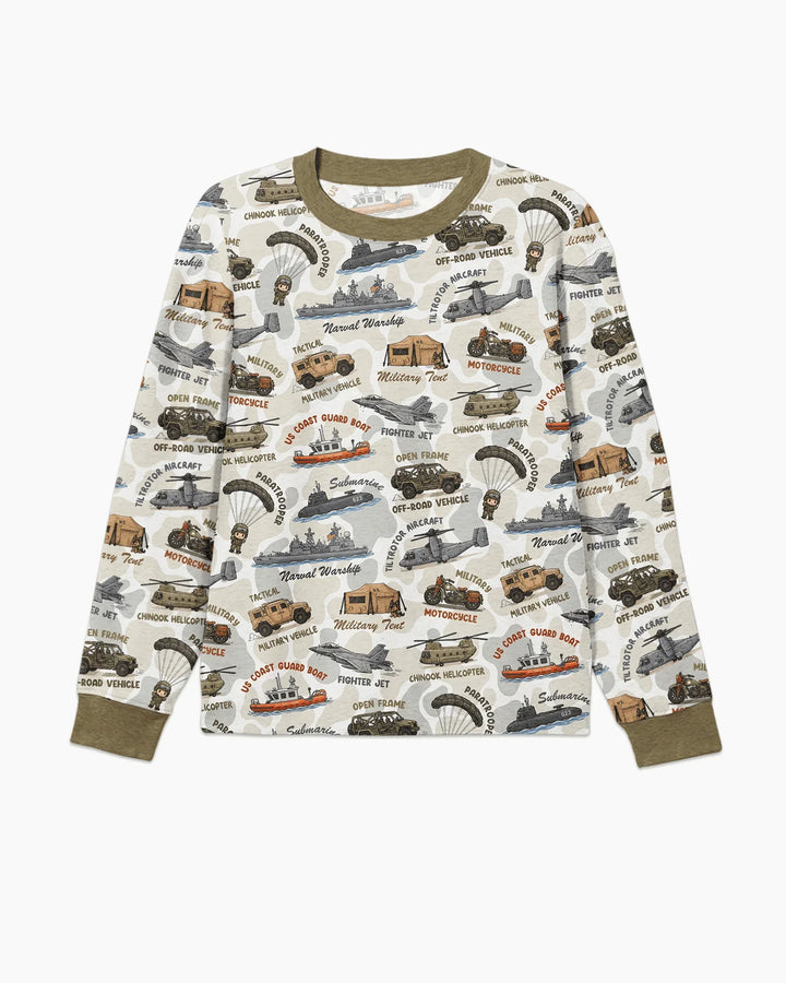 Little Hero Military Family Matching Bamboo Men's Pajama Set
