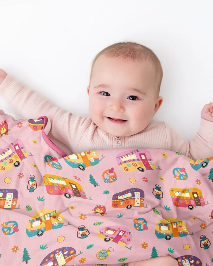 Happy Little Camper Bamboo Blanket
