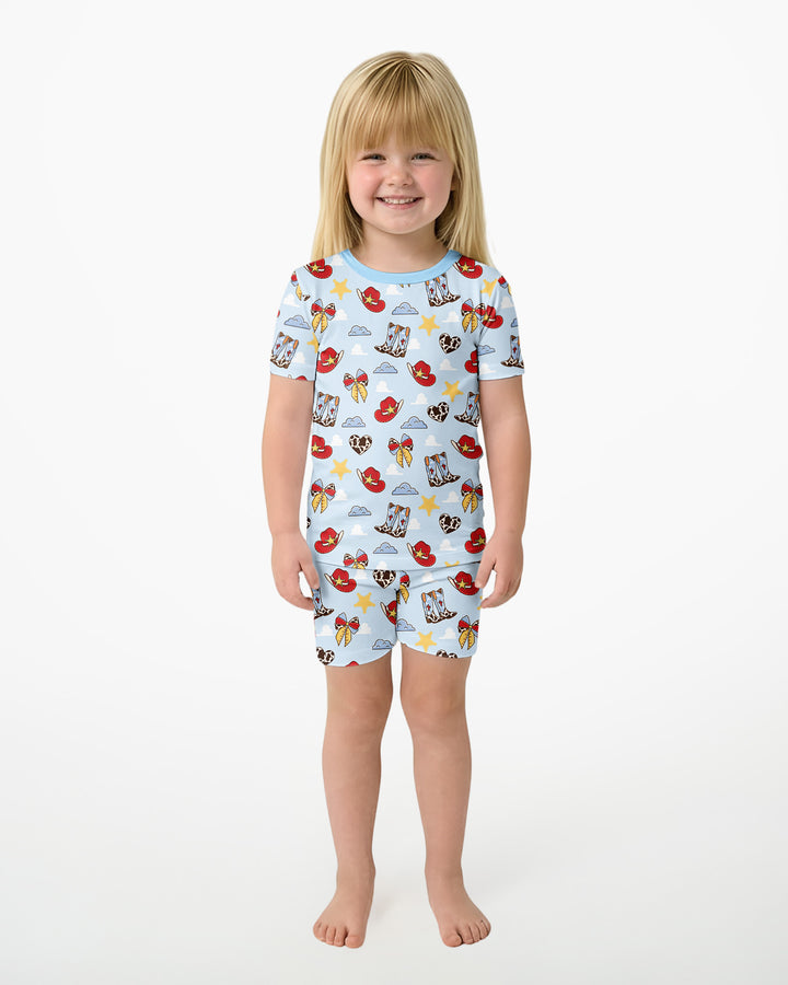 Template Bamboo Two Piece Short Sleeve Shorts Pyjamas Set