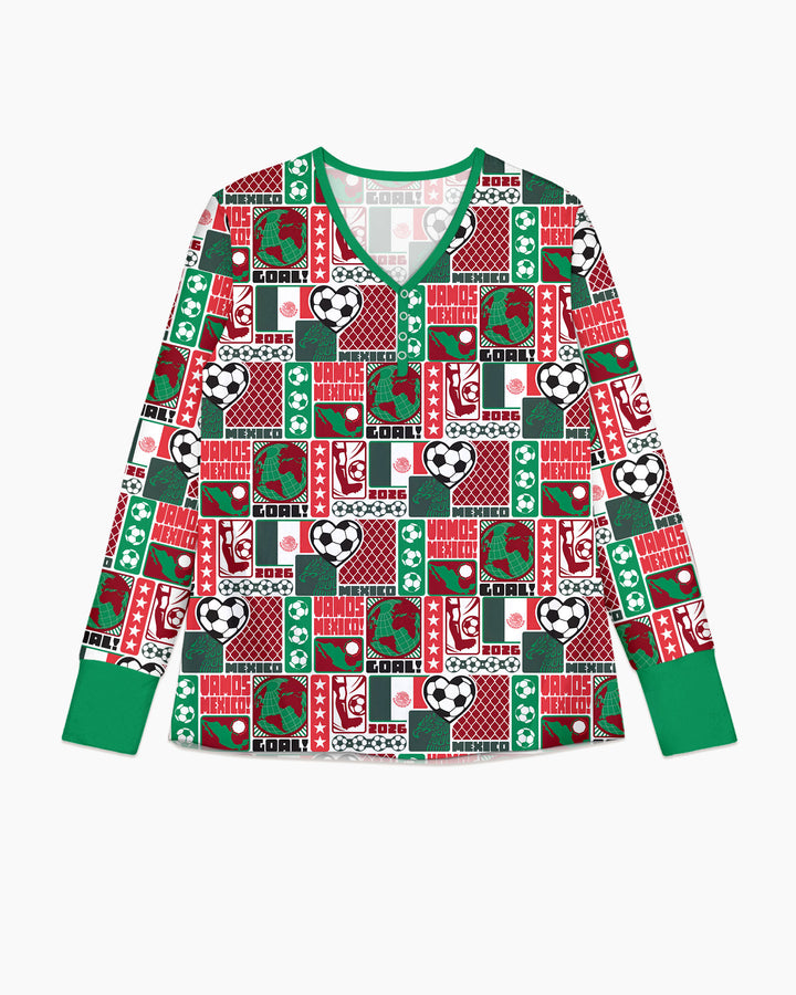 World Soccer Vamos Mexico Bamboo Women Pajama Set