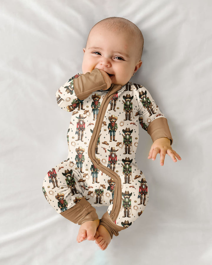 Western Christmas Cowboy Nutcracker Bamboo Convertible Zippy