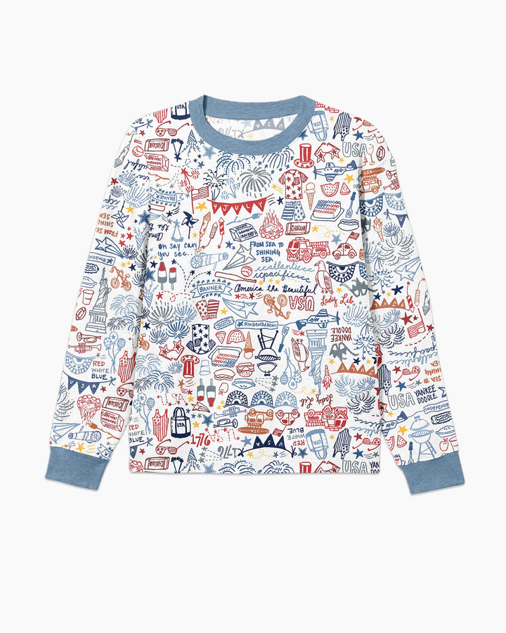 Liberty Doodle 250th Family Matching Bamboo Men's Pajama Set