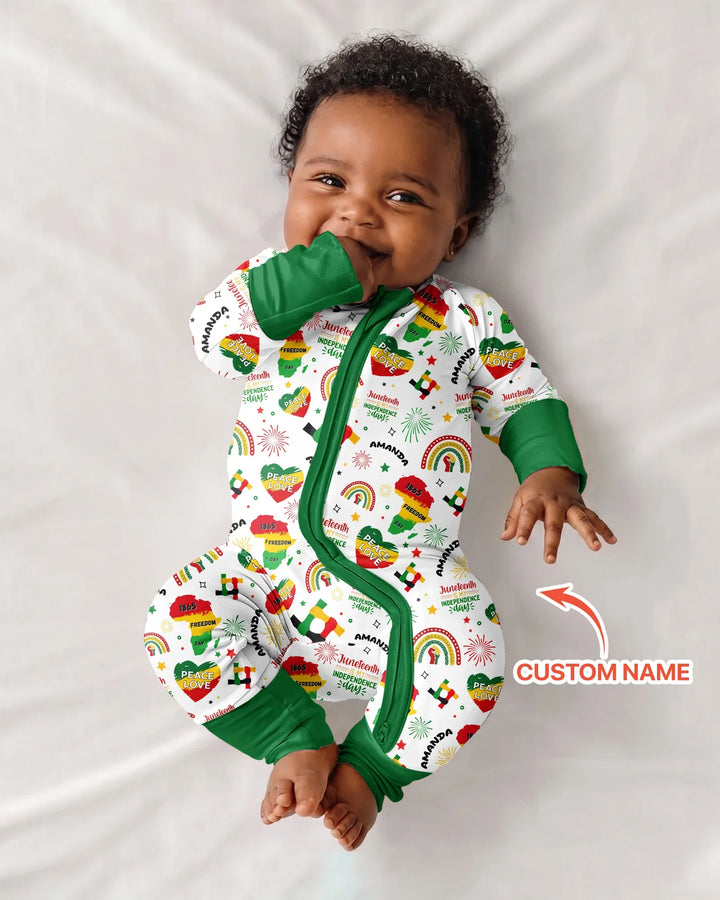Custom Name Juneteenth Is My Independence Day Bamboo Convertible Zippy