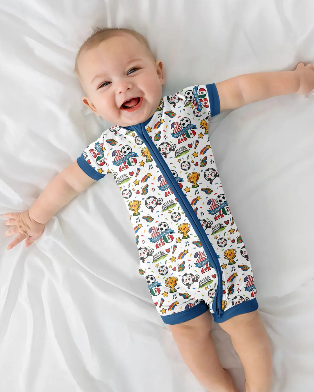 Soccer Fever 2026 Family Matching Bamboo Shorty Zippy