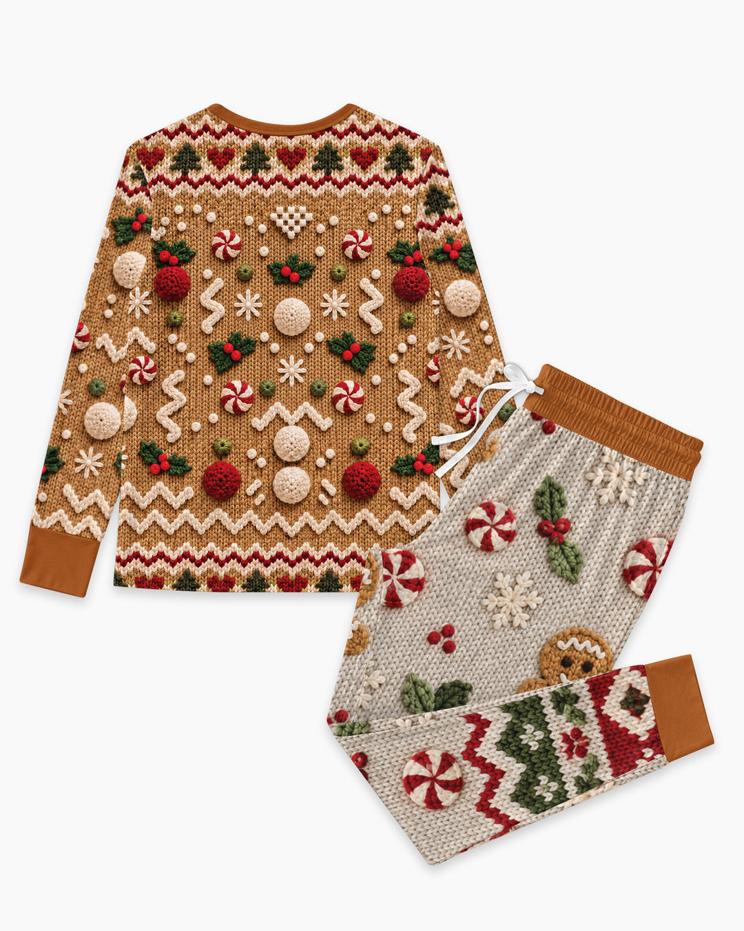 Grumpy Gingerbread Crew Bamboo Women Pajama Set