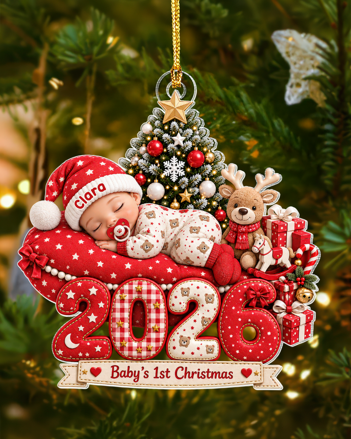 Personalized Baby's 1st Christmas Acrylic Ornament