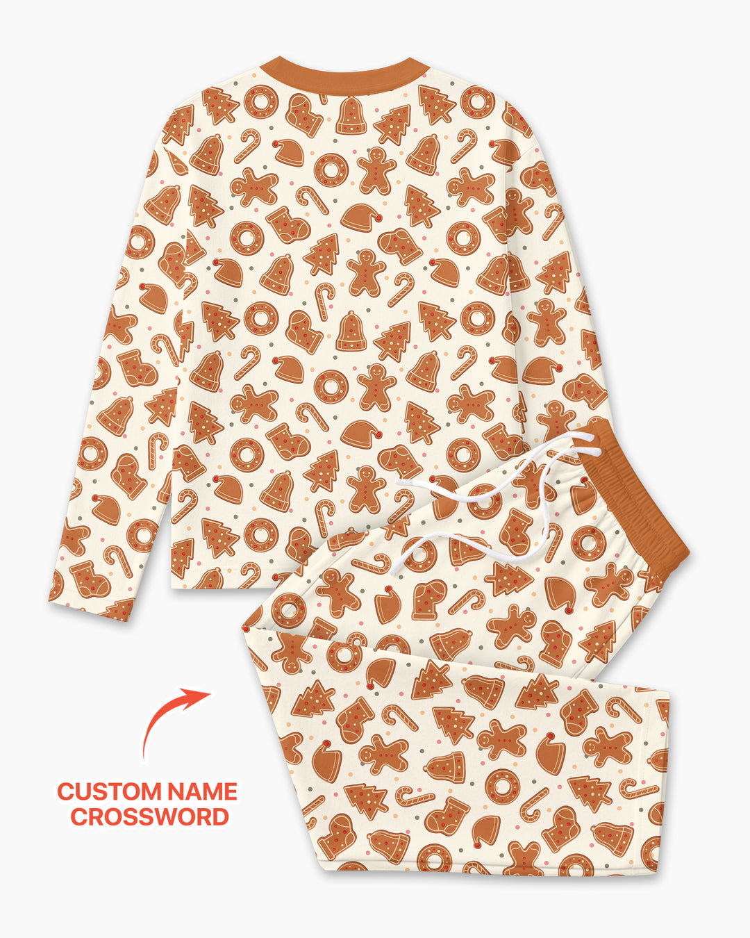Custom Crossword Cookie Crew Bamboo Men's Pajama Set