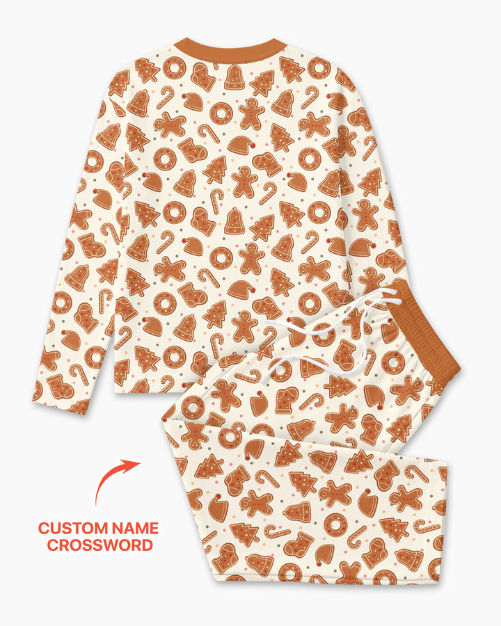 Custom Crossword Cookie Crew Bamboo Men's Pajama Set