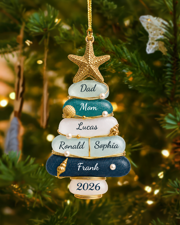 Coastal Family Christmas 026 - Personalized Acrylic Ornament