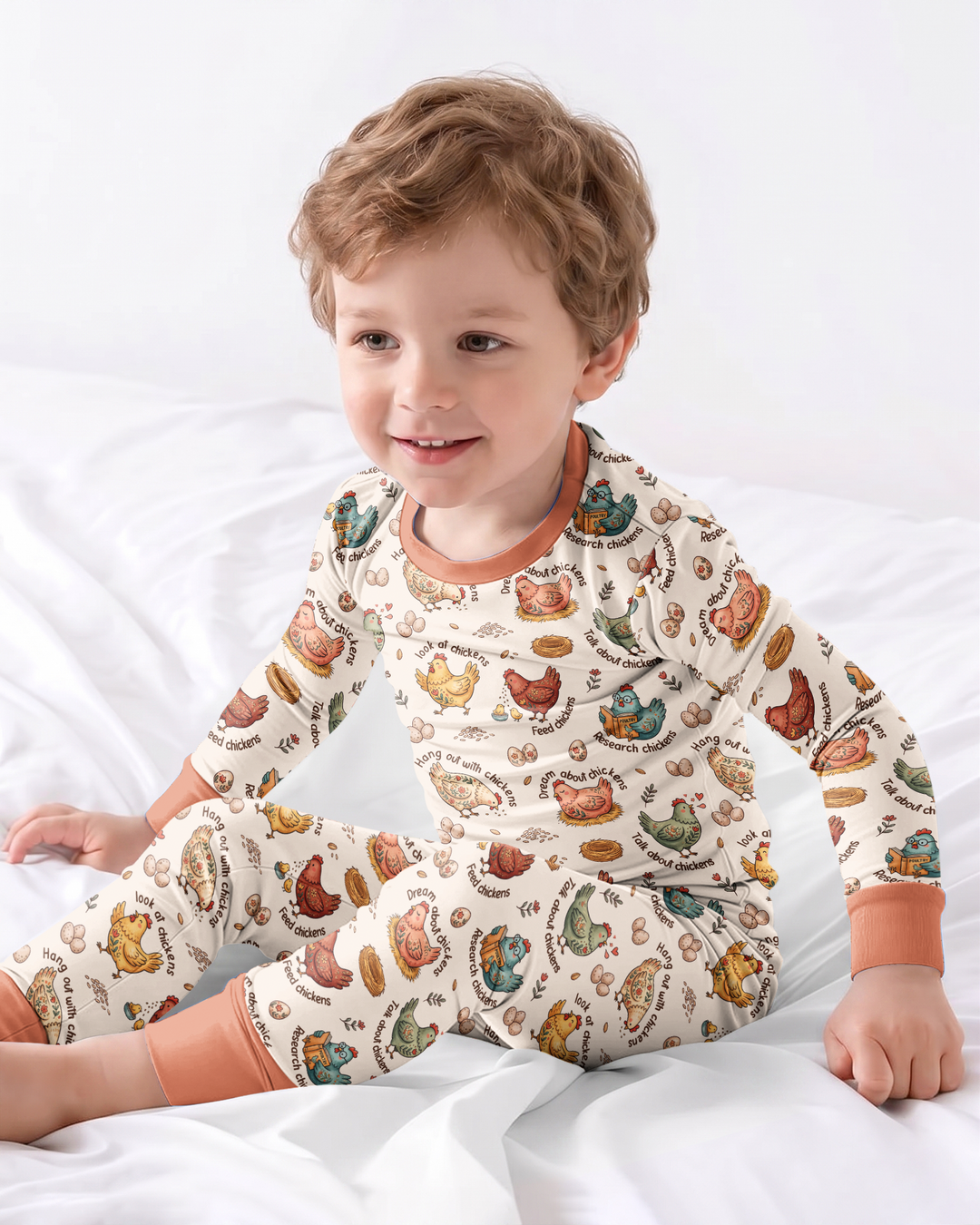 Template Bamboo Two Piece Long Sleeve Pyjamas Set