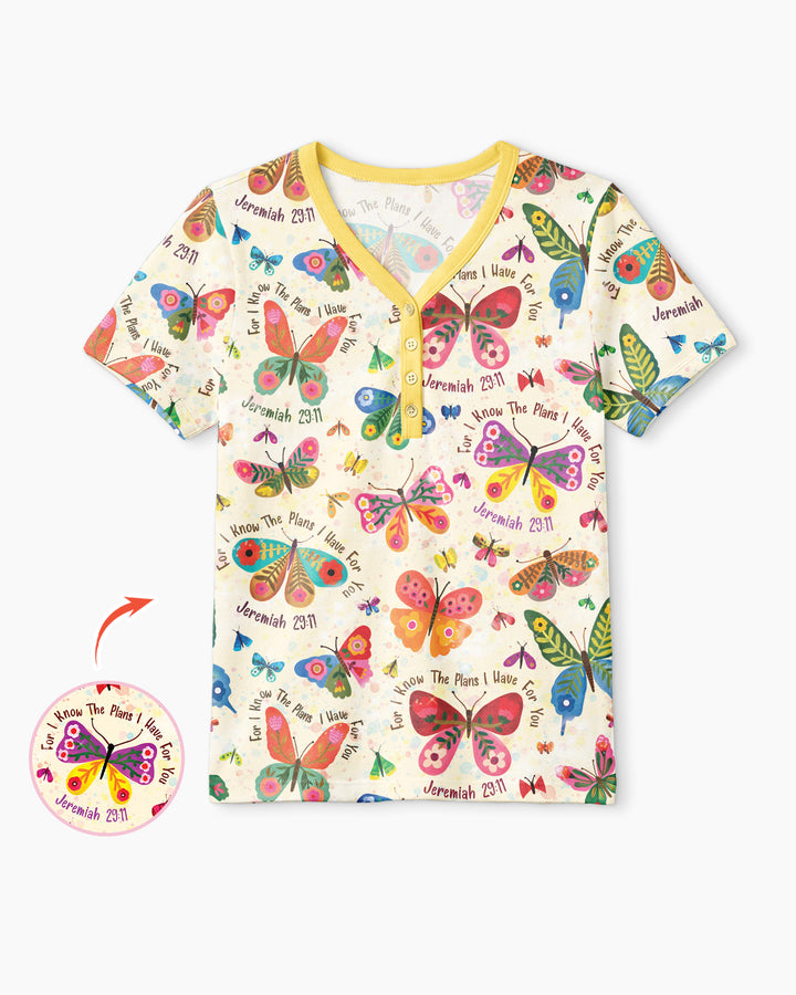 For I Know The Plans I Have For You Bamboo Women Short Sleeve Short Pajama Set