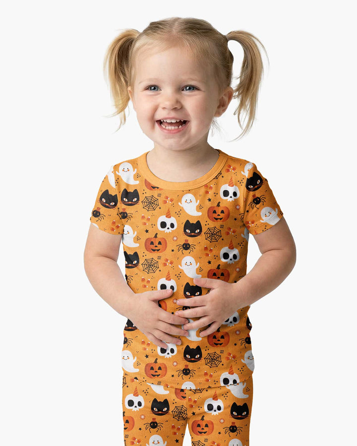Halloween Party Bamboo Two Piece Short Sleeve Pajama Set