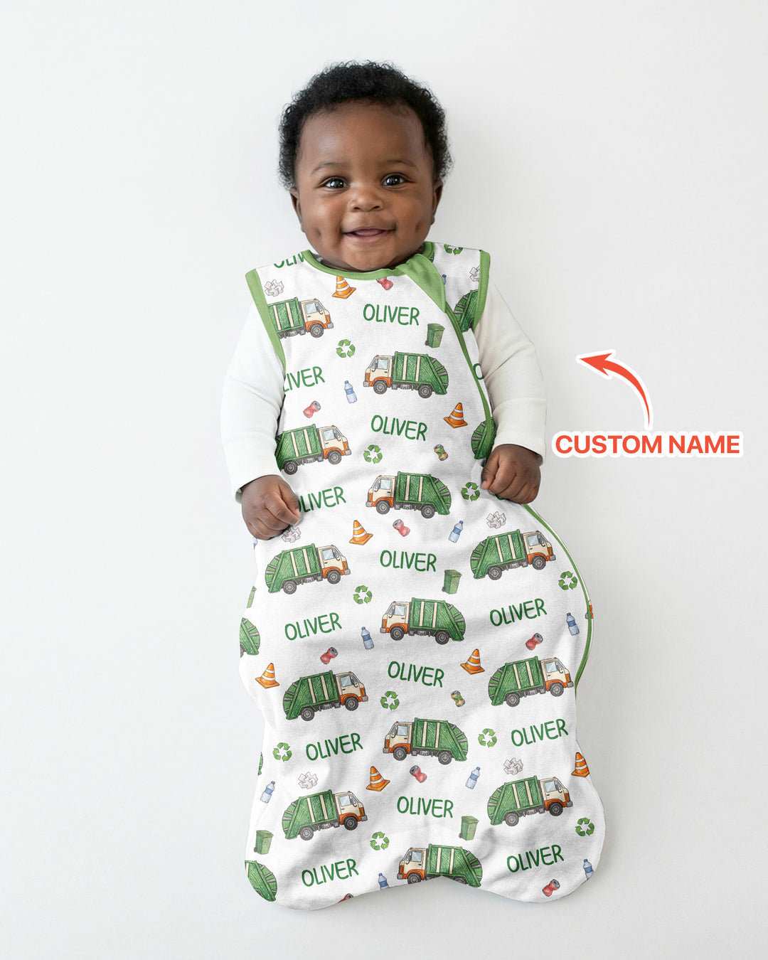 Custom Name Garbage Day Bamboo Sleep Bag