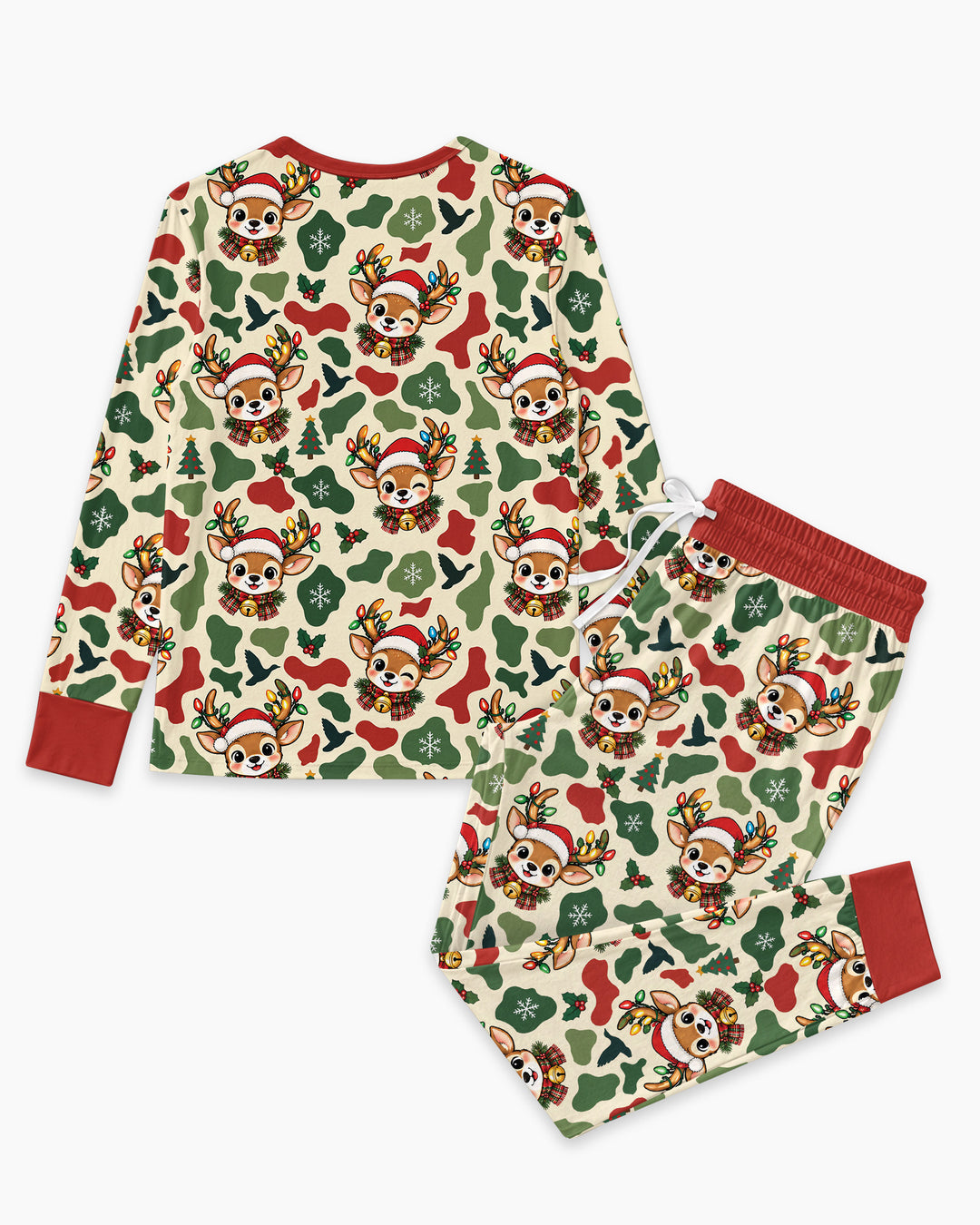 Christmas Deer Hunting Camo Bamboo Women Pajama Set