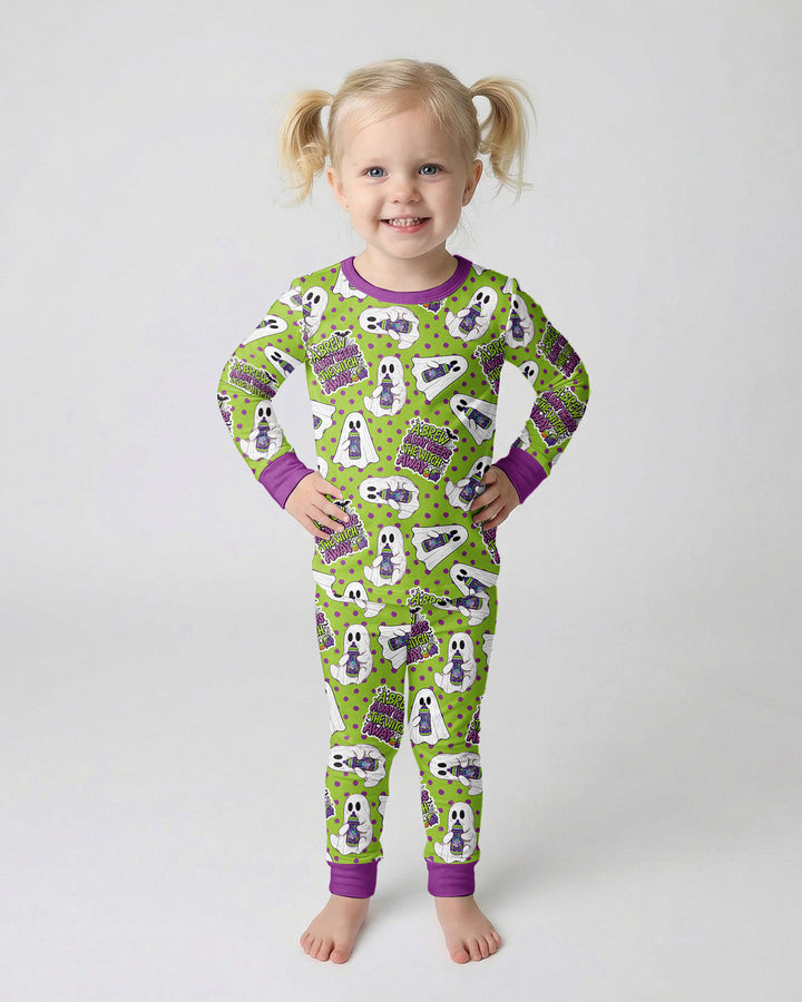 Boo Brew Ghosts Bamboo Two Piece Long Sleeve Pajama Set