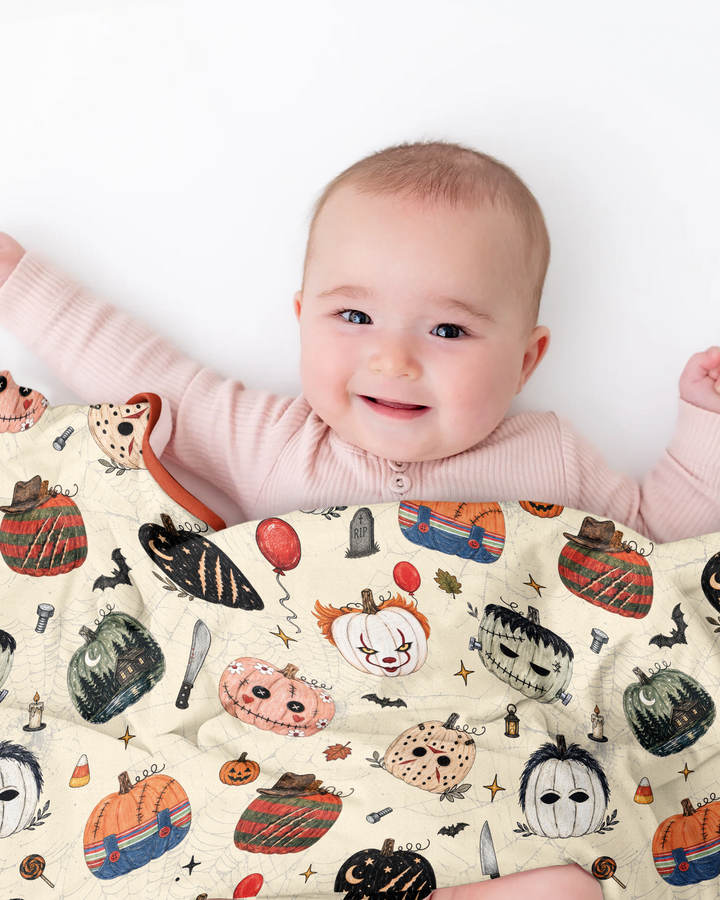 Horror Movie Pumpkins Bamboo Blanket