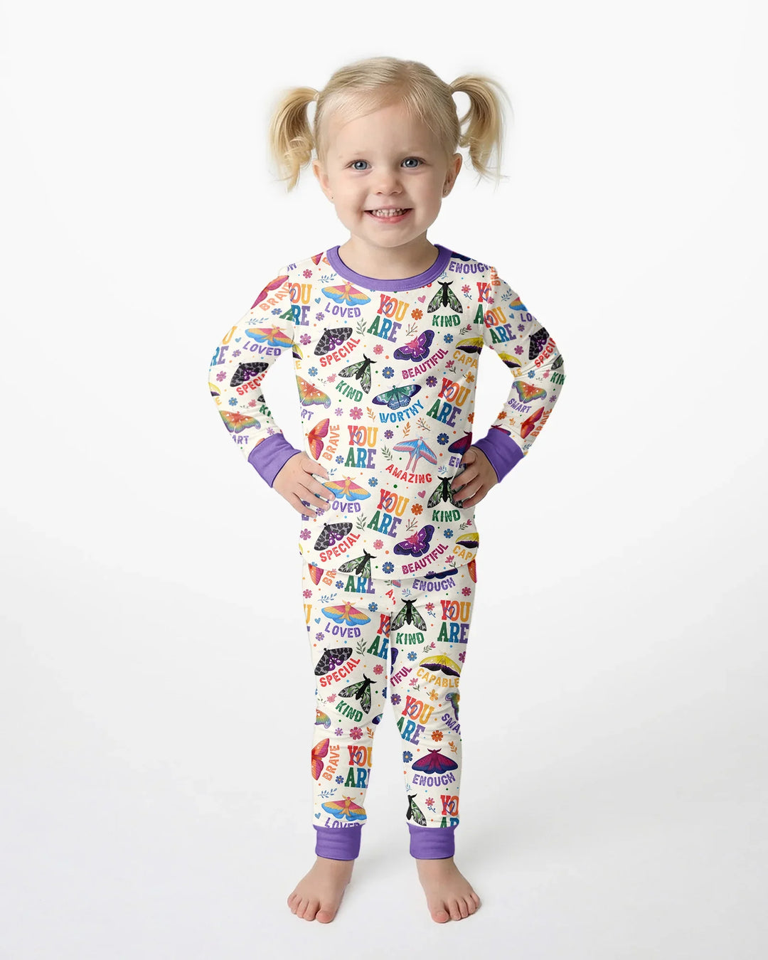 Proud Wings Family Matching Bamboo Two Piece Long Sleeve Pajama Set