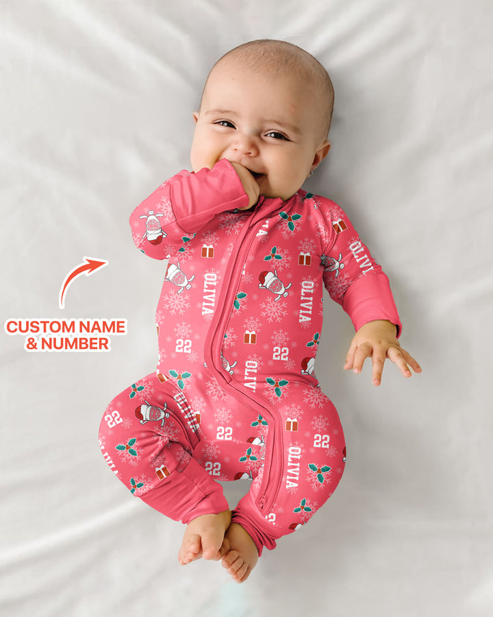 Custom Name Hockey Holiday Bamboo Convertible Zippy