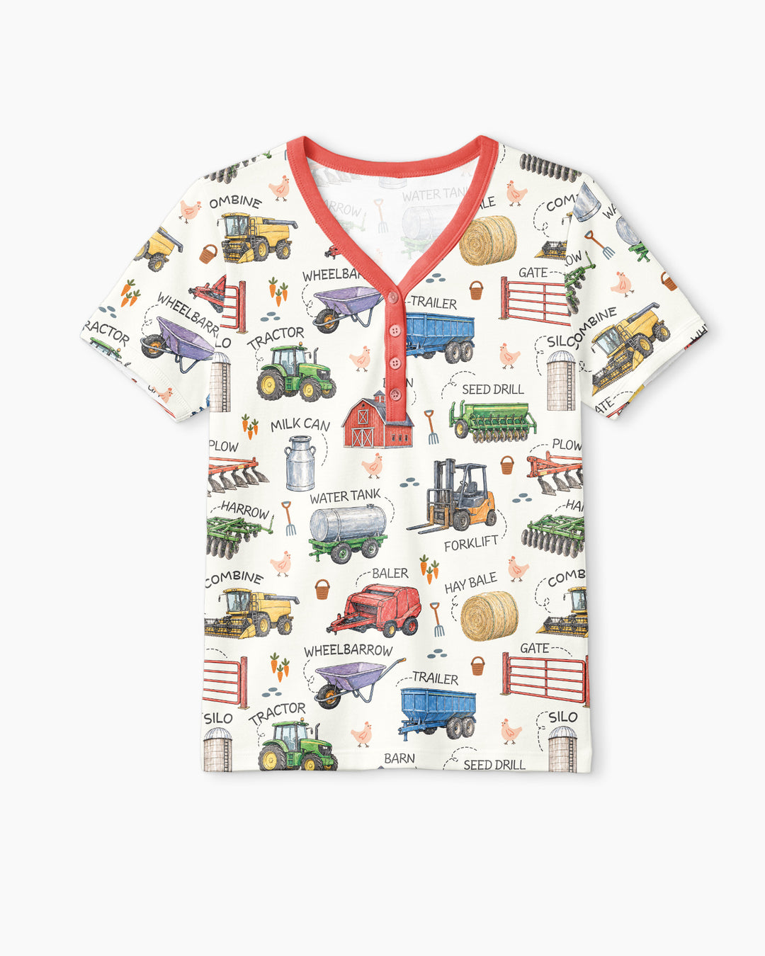 Little Farmer Bamboo Women Short Sleeve Short Pajama Set