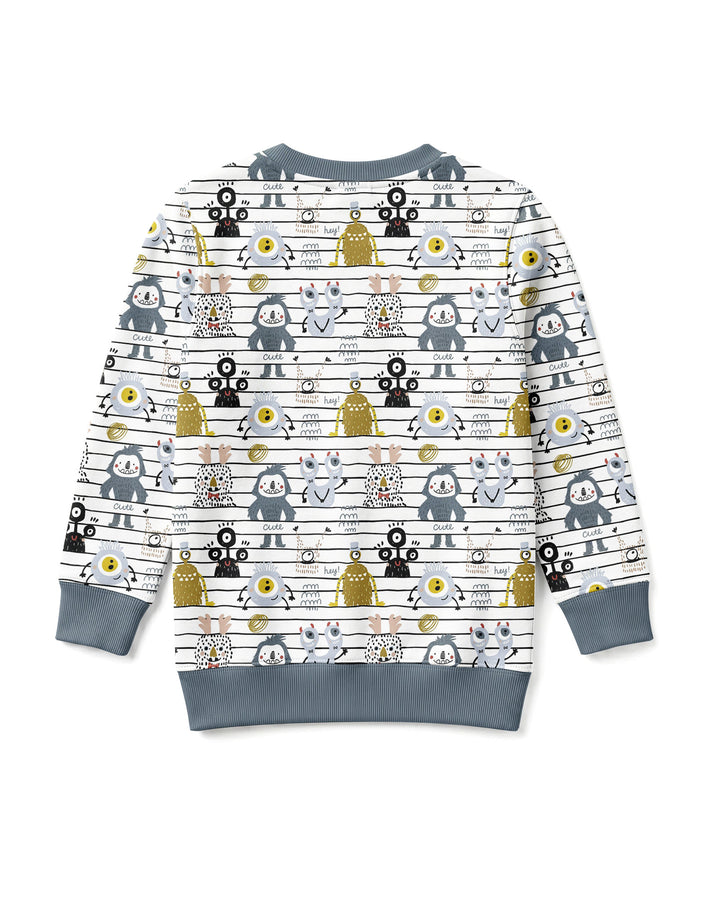 Playful Monster Friends Bamboo Crewneck Sweatshirt