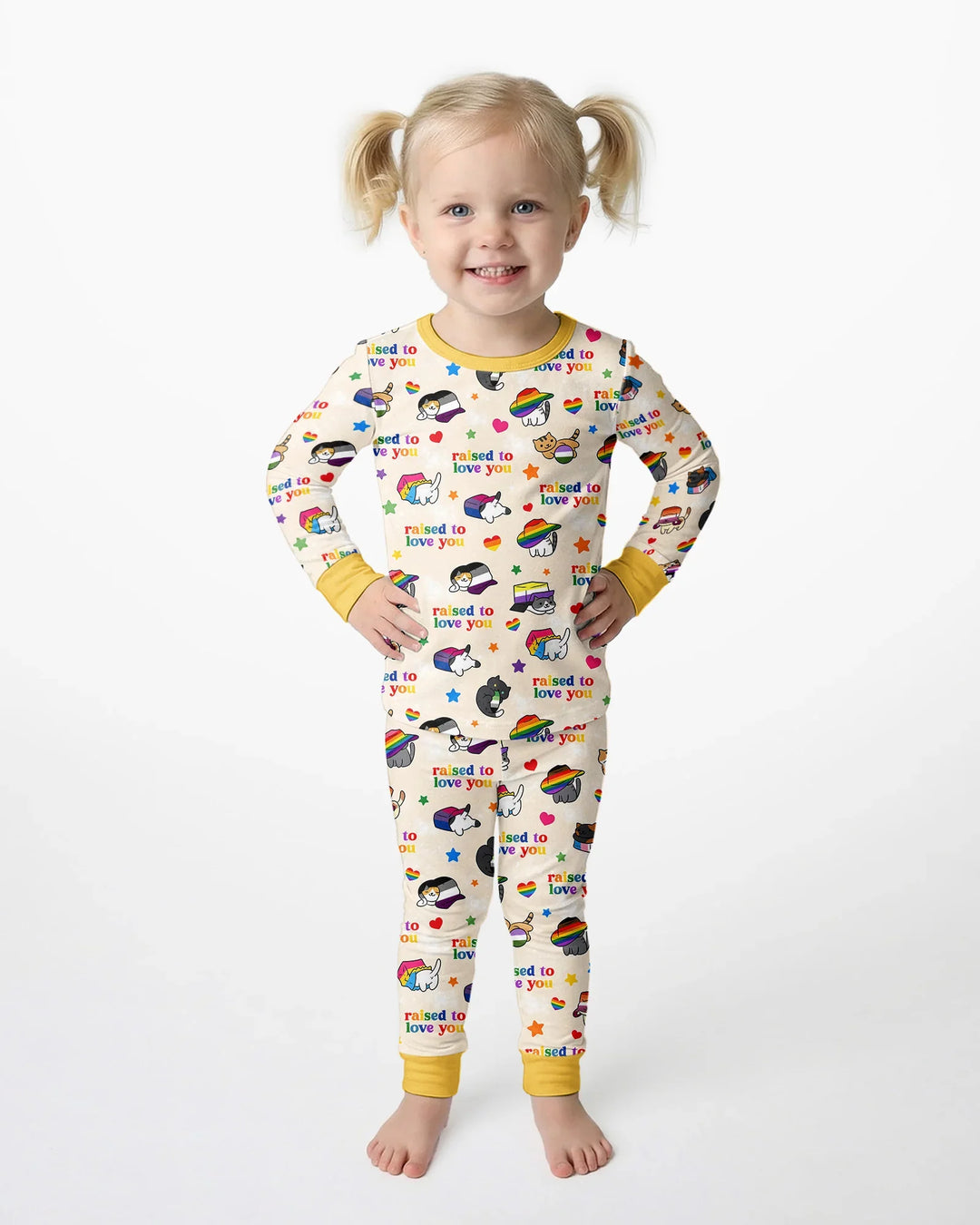 Rainbow Paws Family Matching Bamboo Two Piece Long Sleeve Pajama Set