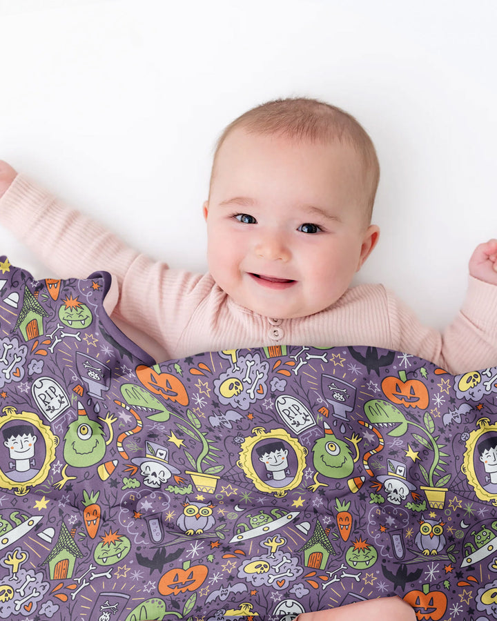Halloween Monster Fun Bamboo Blanket