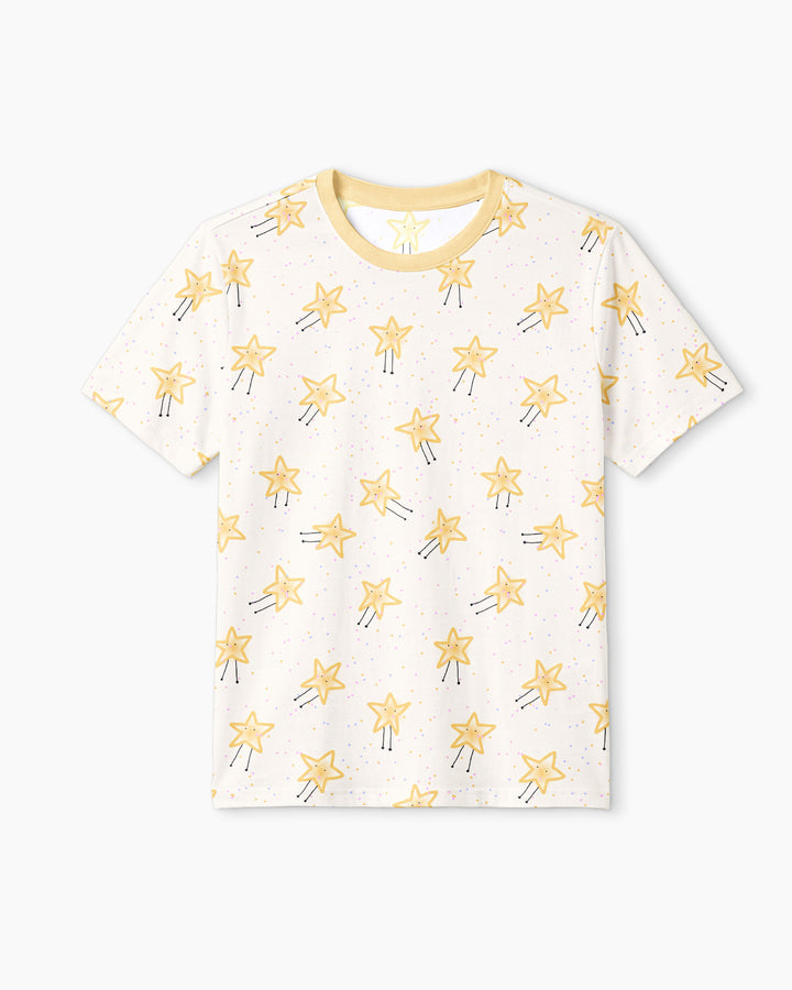 Happy Little Stars Family Matching Bamboo Men Short Sleeve Short Pajama Set