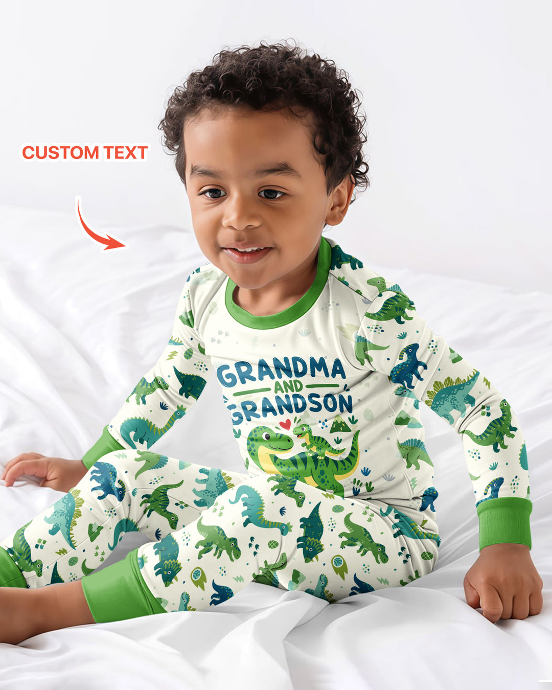 Personalized A Bond That Can't Be Broken Bamboo Two Piece Long Sleeve Pajama Set
