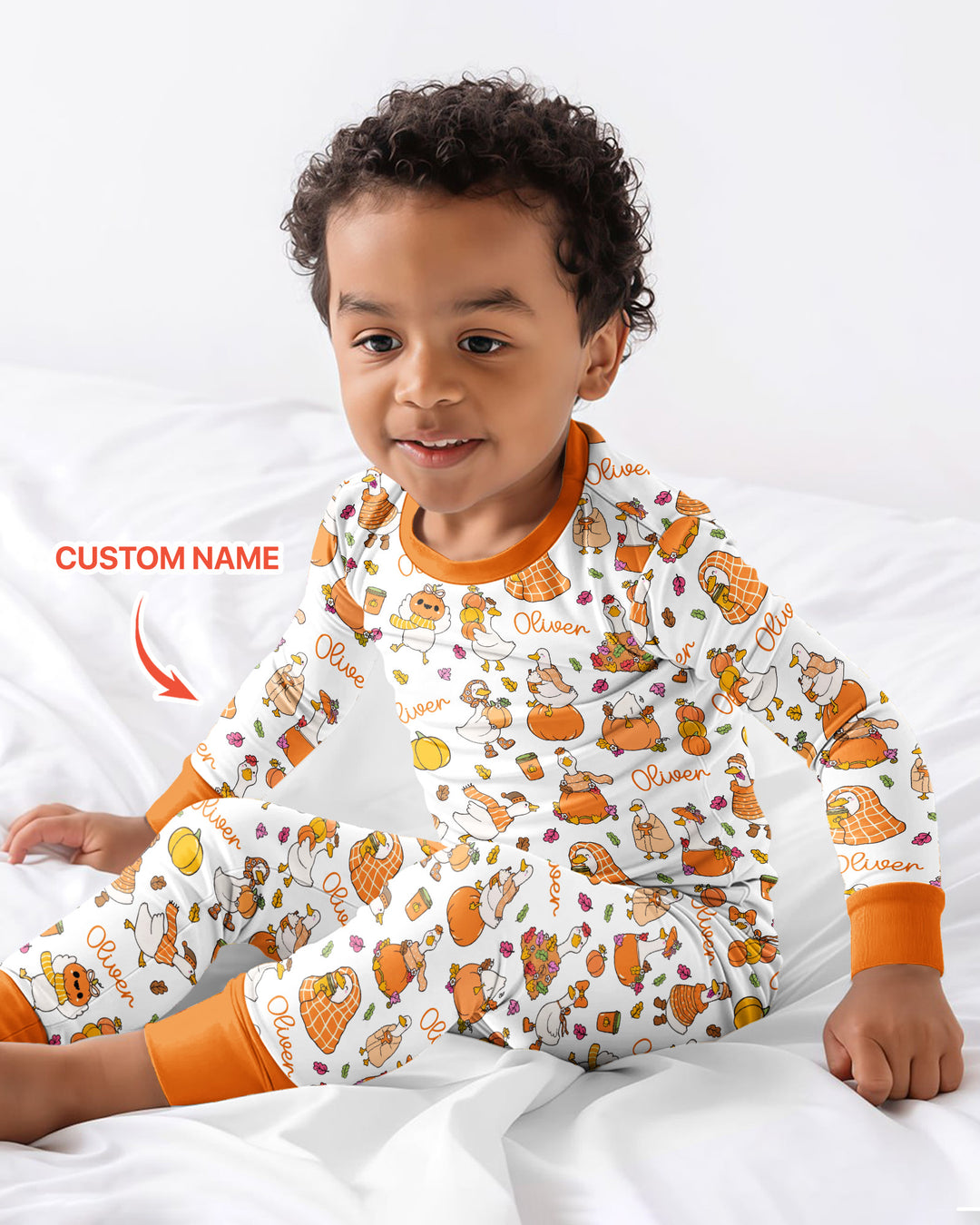 Fall Silly Goose Bamboo Two Piece Long Sleeve Pajama Set