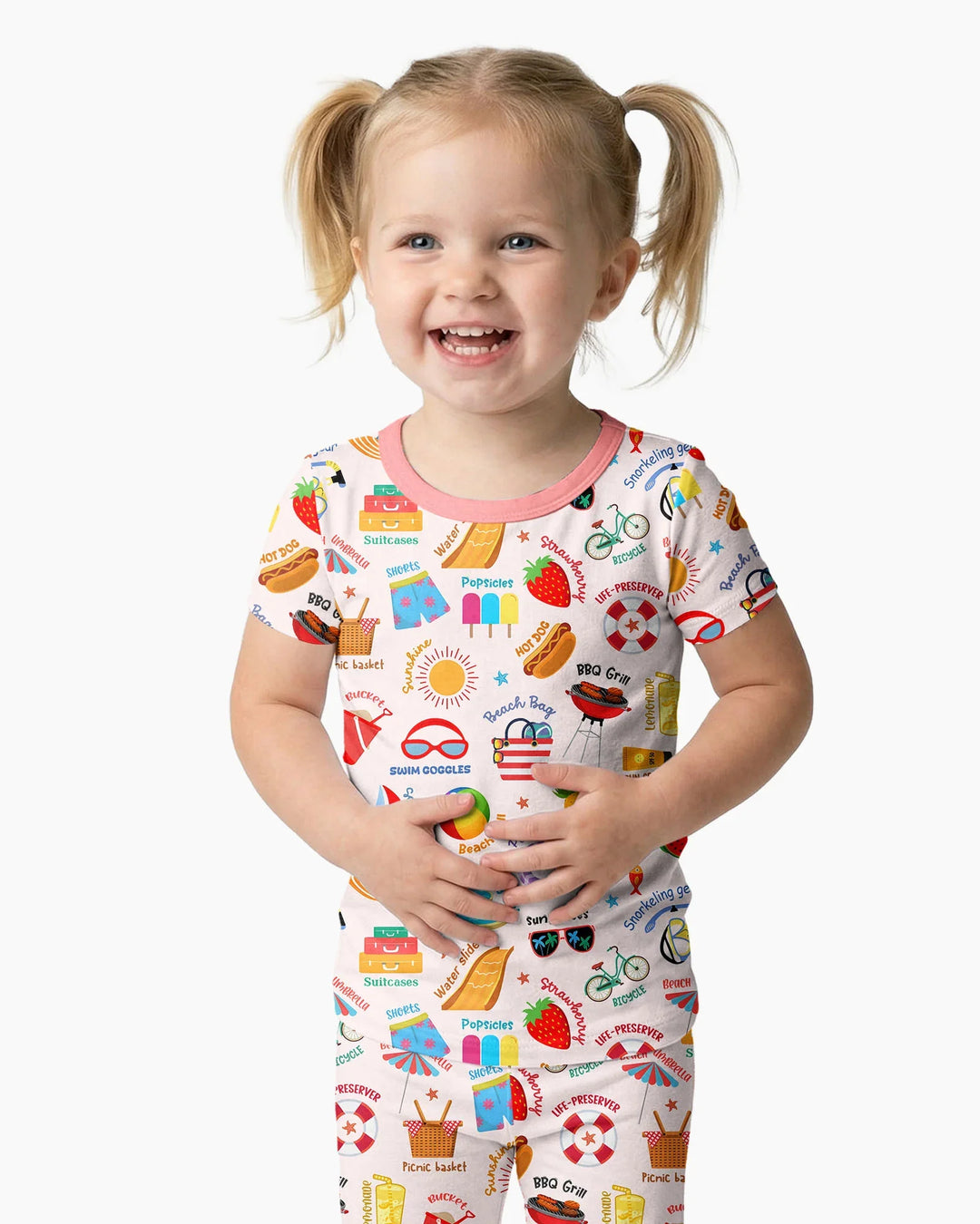 Love Summer Bamboo Two Piece Short Sleeve Pajama Set