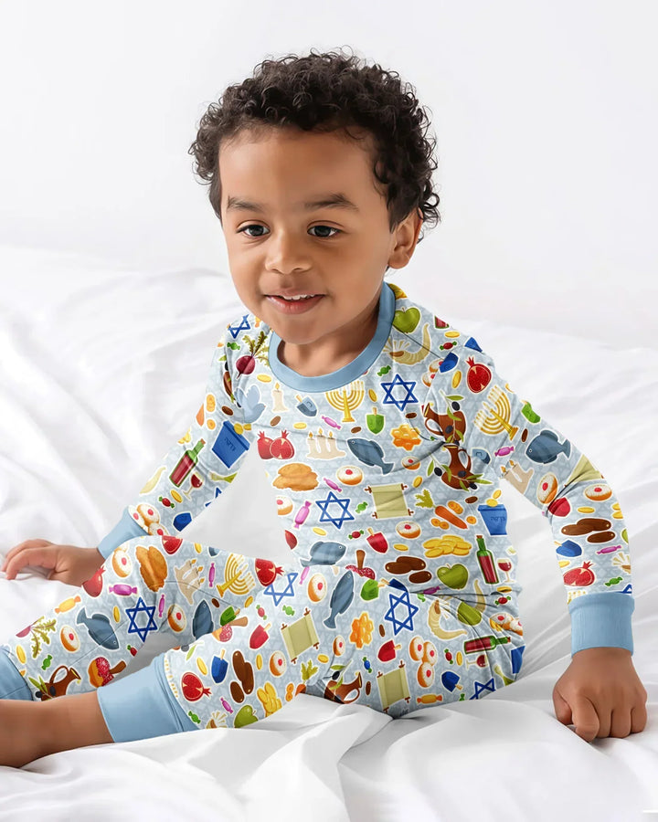 Shana Tovah Bamboo Two Piece Long Sleeve Pajama Set