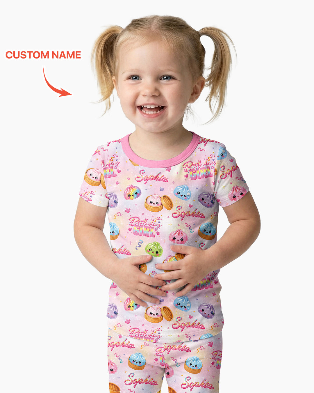 CUSTOM Template Bamboo Two Piece Short Sleeve Pyjamas Set