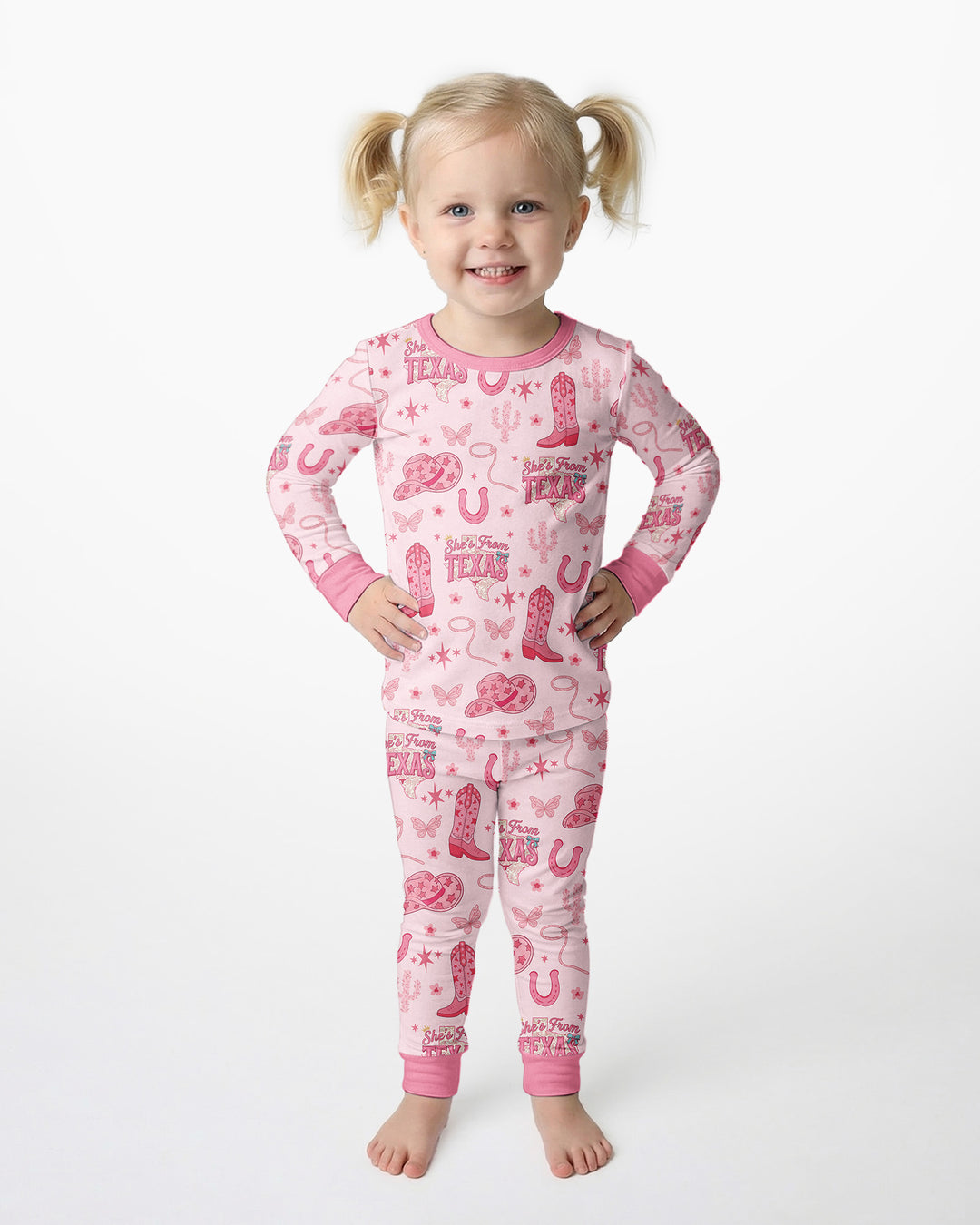 She's From Texas Bamboo Two Piece Long Sleeve Pajama Set
