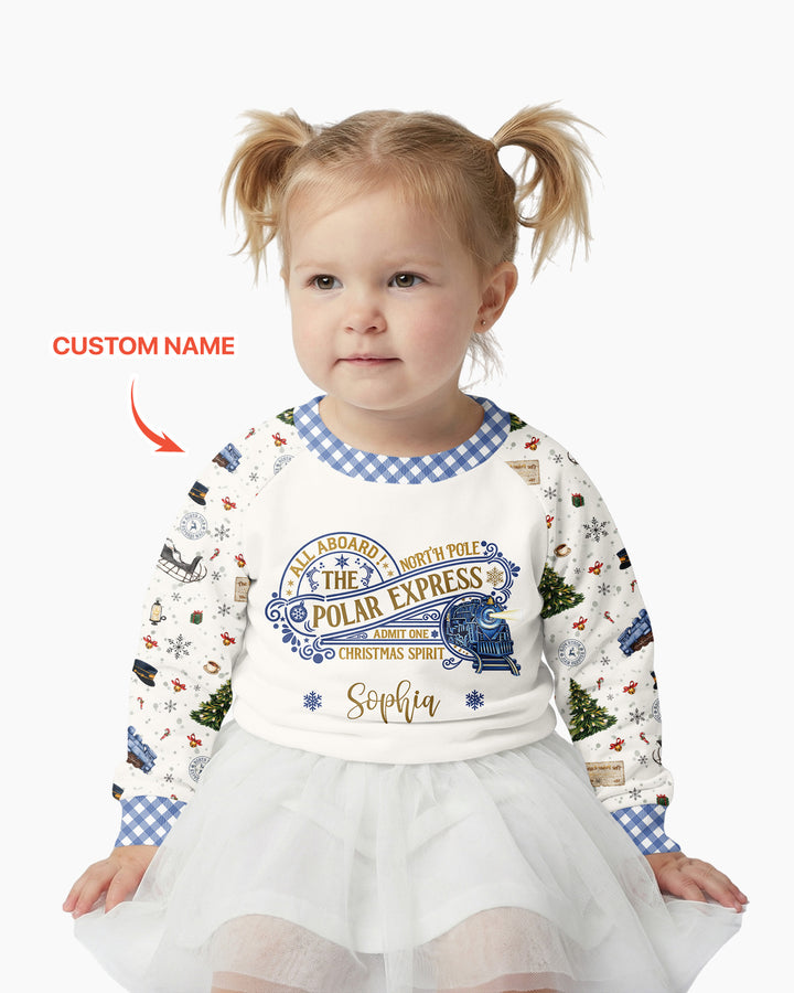 Custom Name North Pole Adventure Bamboo Crewneck Sweatshirt