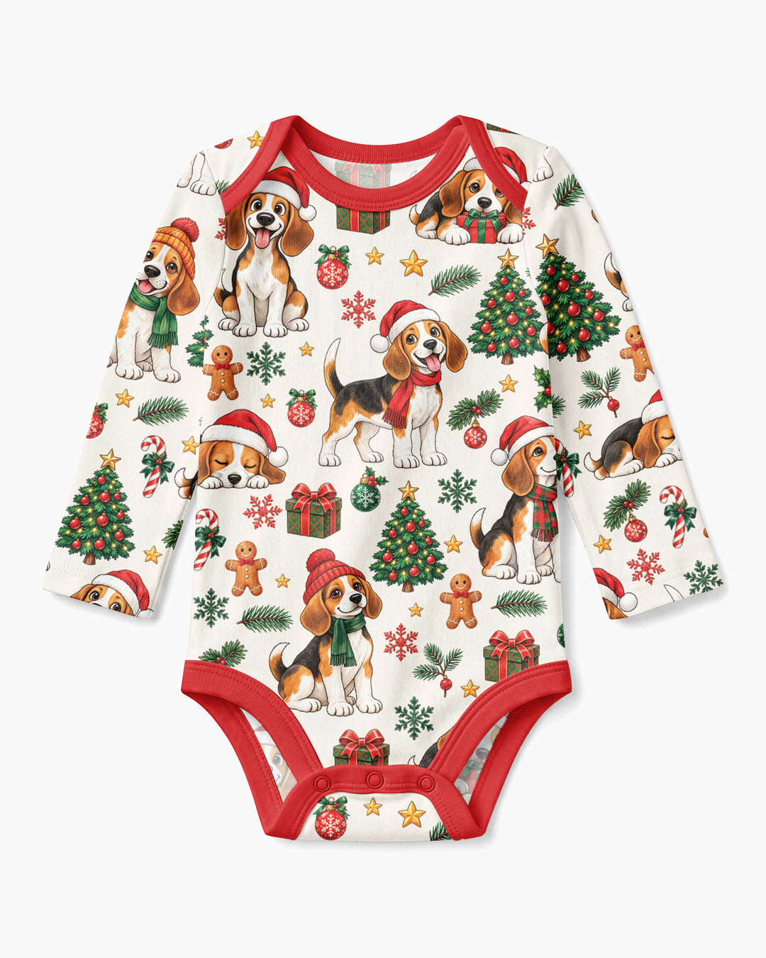 Santa Paws Beagle Bamboo Bodysuit