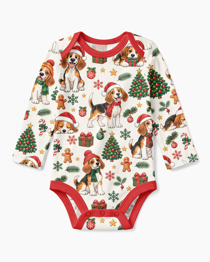Santa Paws Beagle Bamboo Bodysuit